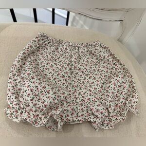 🐇 3~6 Mth Vintage Floral Bloomer Shorts/diaper cover, like new